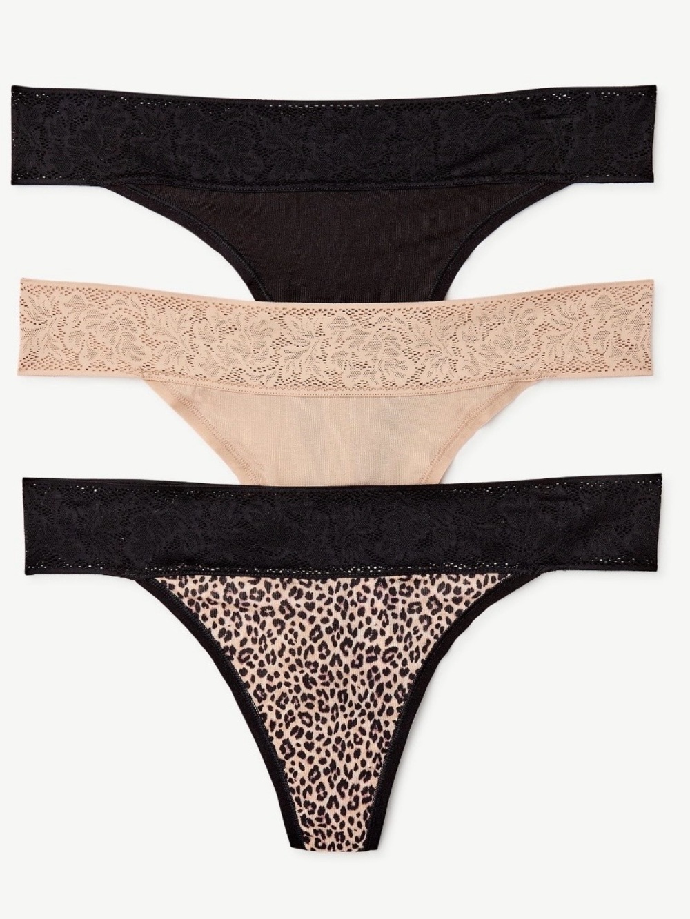 Joyspun Modal and Lace Thong Panties Size XXXL